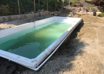 pool installed in position